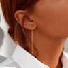 Simple Thin Tassel Drop Earrings Stainless Steel Lightweight 1 Pair Earrings For Women Fashion Jewelry Daily Wear