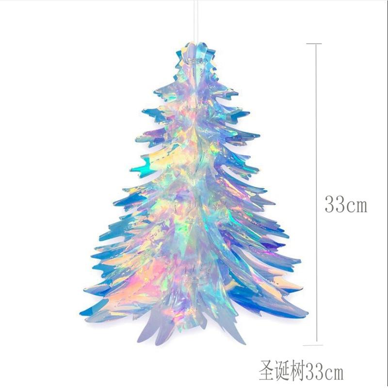 Christmas Hanging Honeycomb Ball Decor Paper Snowflake Garlands Shiny Iridescent Party Decorations Wedding Disco Party Supply