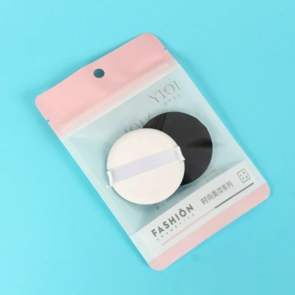 

2 шт. Мини круглый спонж с воздушной подушкой двойного использования, незаменимый спонж для макияжа, сухой/влажный, инструмент для красоты чёрный