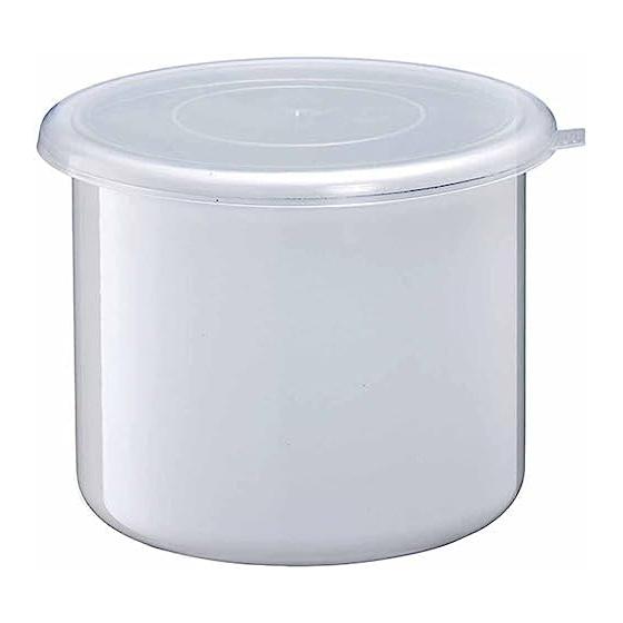 Takagi Metal Industry Enamel Food Stocker Storage Container 14cm White FS-14W