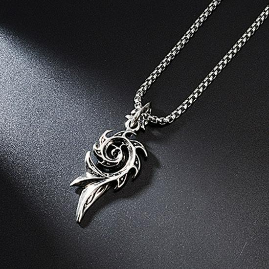 Trendy Titanium Steel Men's Dog Tag Necklace - Hip-Hop Style Pendant Chain