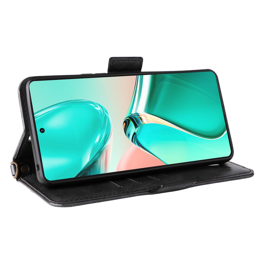 For Asus Zenfone 12 Ultra 5G Leather Case Magnetic Closure Wallet Stand Phone Cover with Crossbody Strap