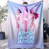 K-Pop D-emon H-unters Anime Flannel Blanket, Soft and Comfortable, Suitable for Home Travel Party Gifts