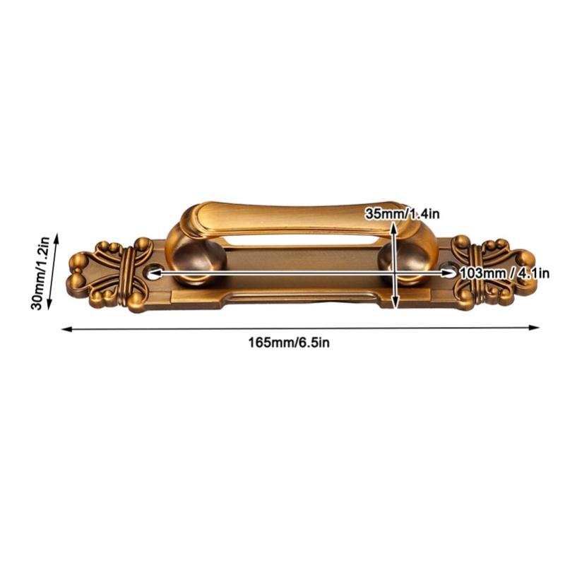2Pcs/Set European Style Antique Zinc Alloy Door Pull Handle Cabinet Hardware Accessory