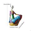 Sculpture féminine de yoga Statue abstraite de femme en résine pour bureau étagère salon 14,5 cm x 10,4 cm x 23 cm