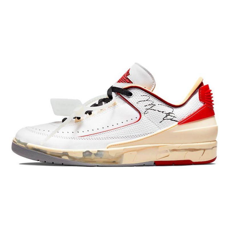 Off-White x Air Jordan 2 Retro Low SP Bílá/Varsity červená Unisex tenisky Černá DJ4375-106