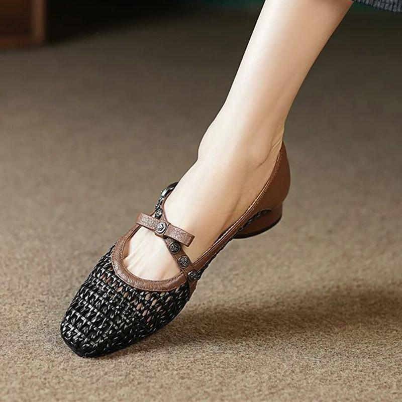 Fashion Women Heeled Shoes Fashion Dress Summer Sandals Designer Shallow New Women 2025 Casual Walking Cozy Brand Zapatillas De Mujer