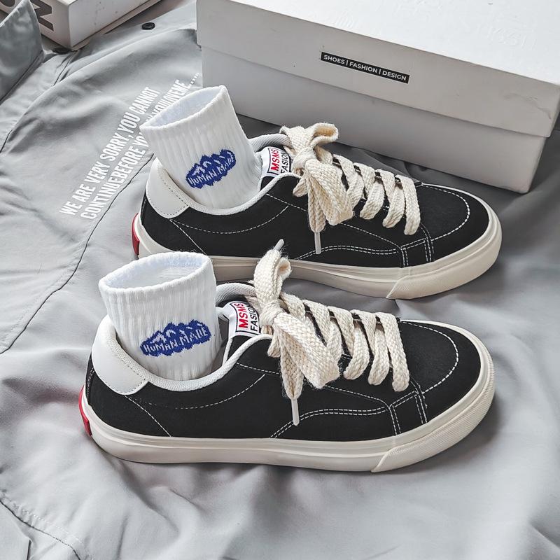 Autumn new retro board shoes suede couple board shoes breathable canvas shoes men's trend men's casual shoes fashion