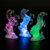 Night Light Acrylic Pony Figure Decorative Night Lamp with Colorful Flashing Lights Battery Operated Festive