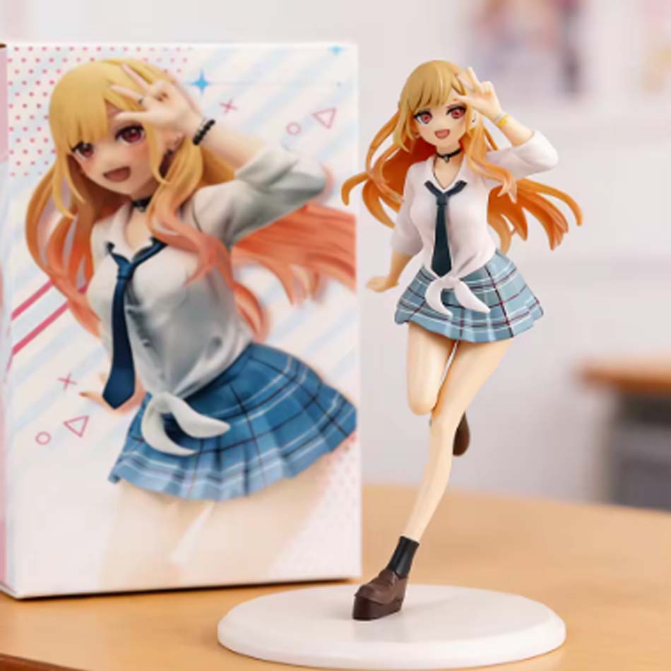 My Dress-Up Darling Marin Figure, Anime School Uniform Style Action Figure, Collectible PVC Model Doll, Desktop Ornament Gift