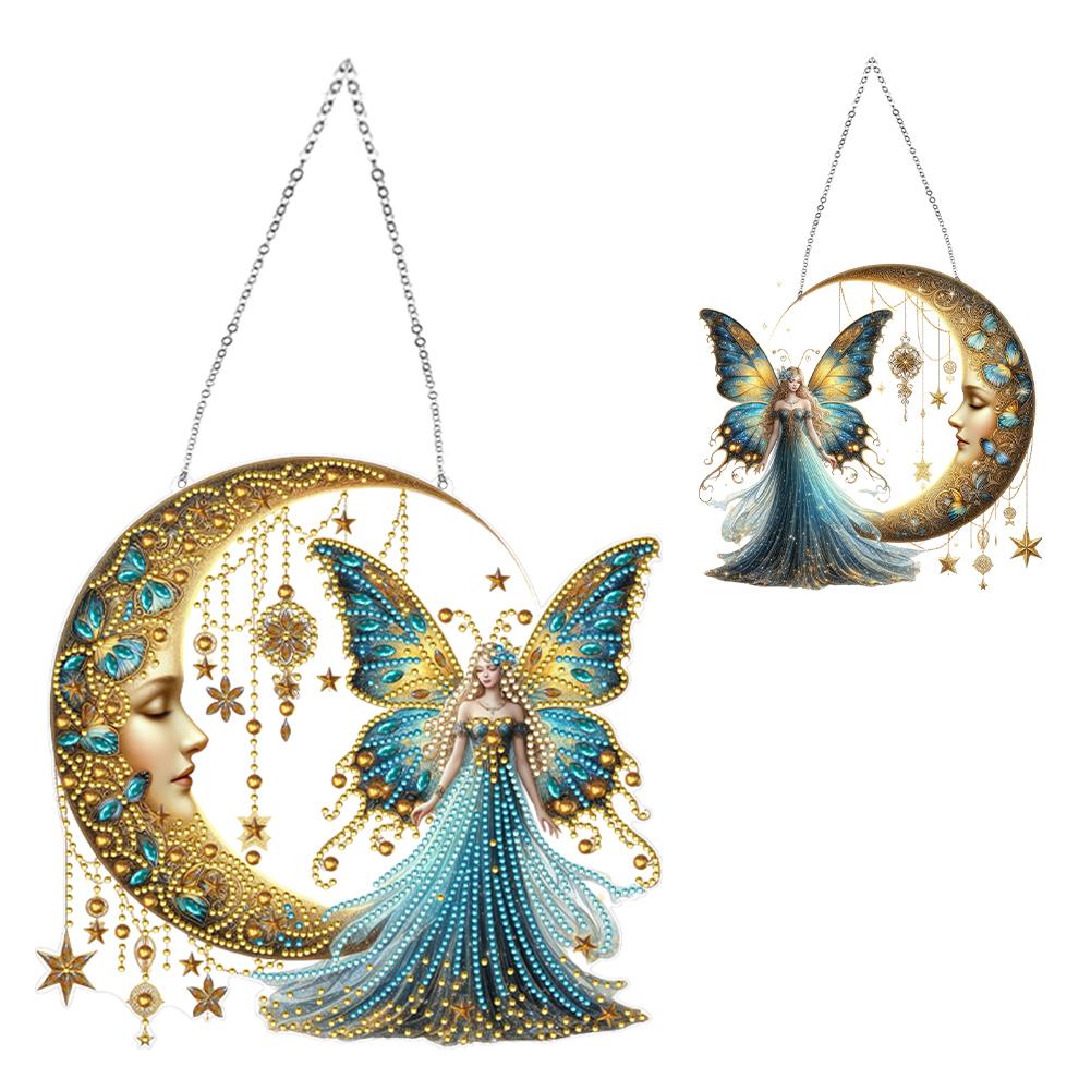 

Богиня лунного света 2D/Плоский Сделай сам Особая форма Стразы Алмазное искусство Подвески для окон Набор для алмазной живописи Наборы для подвесного алмазного искусства