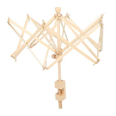 Enrouleur de fil à tricoter Swift, parapluie en bois, longueur 25 pouces, pince réglable artisanale