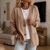 Cardigan in Maglia da Donna con Scollo a V Manica Lunga Vestibilità Larga Cappotto Maglione con Grandi Tasche