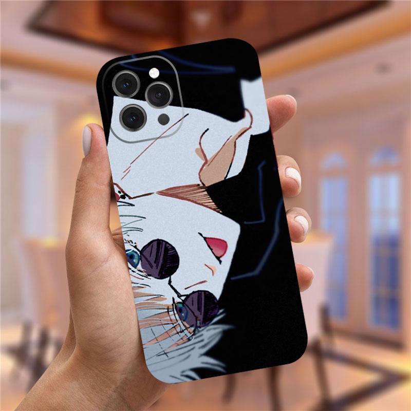 

Роскошный чехол для телефона Jujutsu Kaisen Gojou Satoru для iPhone 11 13, черный чехол для iPhone 12 Pro Max X XR XS 7 8 Plus SE 2020 iPhone 13pro max