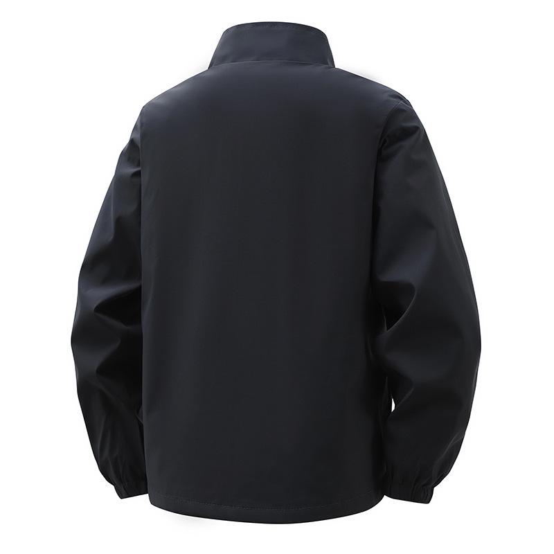Men's Spring Stand-up Collar Casual Jacket - Loose, Versatile, Fashionable Coat for All Ages, Large Sizes Available.
