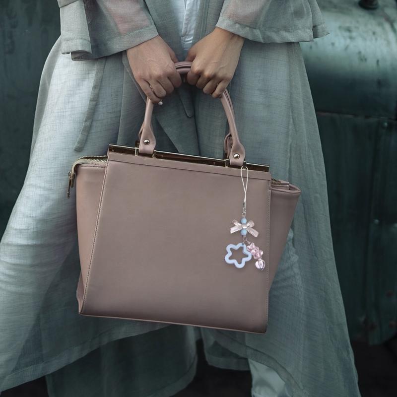 Acrylic Bows Keychain Pendant Multicolor Pentagrams Pendant Key Chains Fashionable Decoration for Phones Car Keys Bags