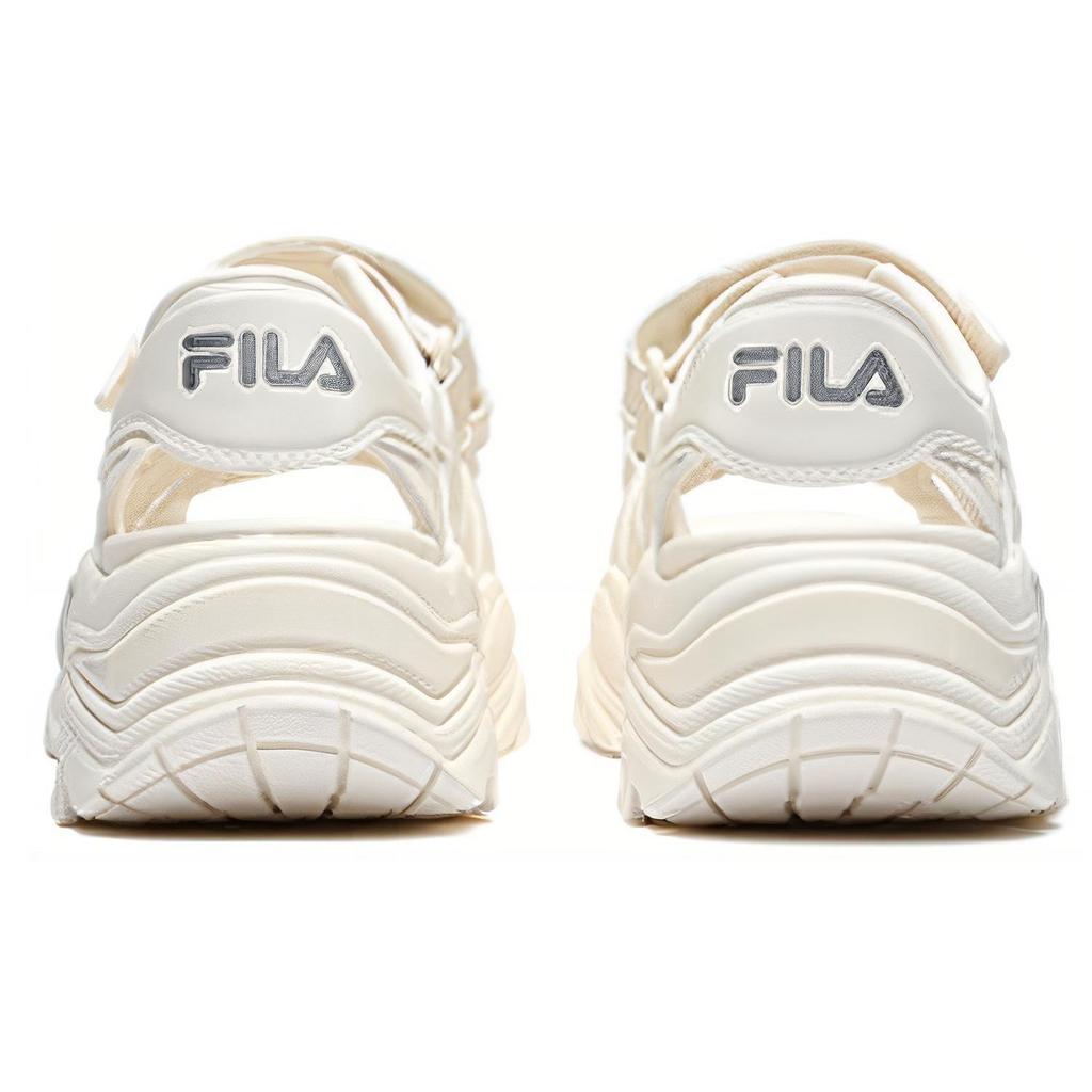 Fila Fishbone Sandal Leather Thick Sole Height Increasing Sports Comfortable Beach Sandals Women Sandals White F12W221407FAG