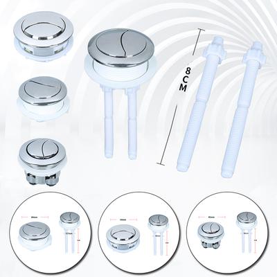 1PC With Rods Repair Toilet Flush Button Universal Dual Type Round Head Bathroom Accessories