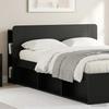 Headboard Cabinet Black 135 x 18.5 x 80 cm Particleboard