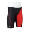 MIZUNO EXER SUITS Half Spats for Competitive Swimming and Size S Men's Training, N2MB2575, 96 Black/Red,