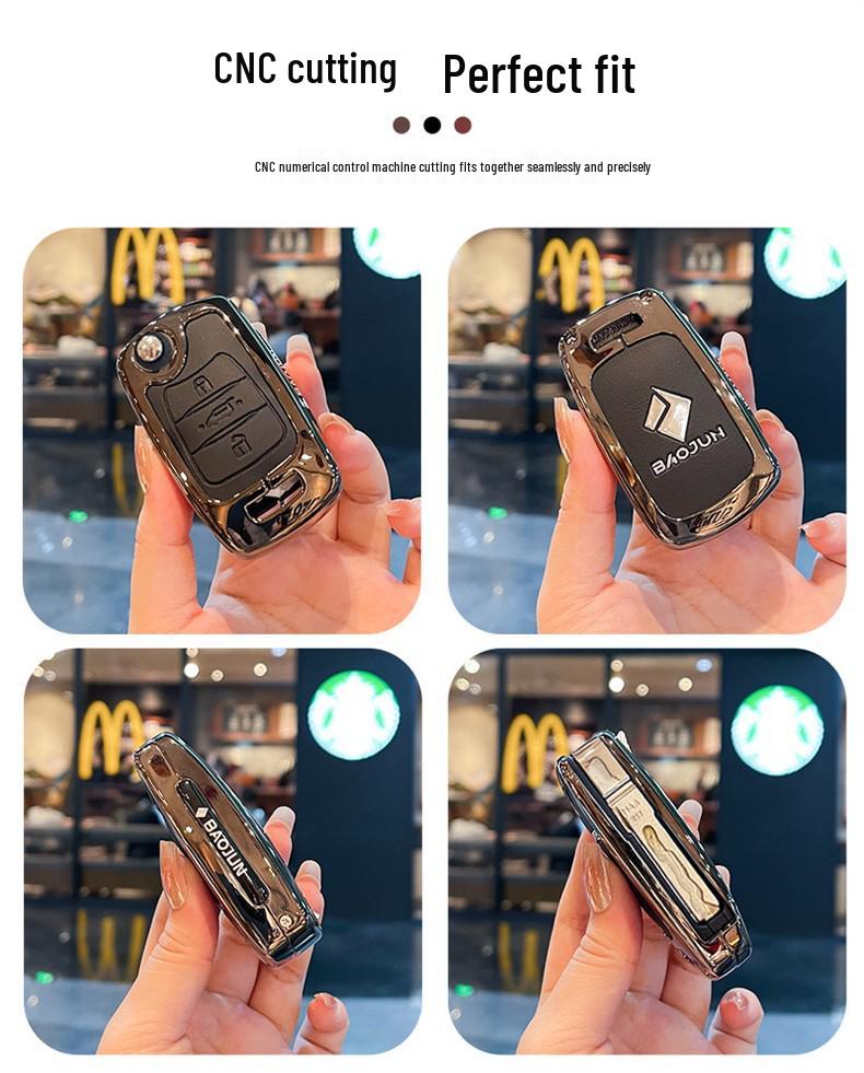 Baojun Car Key Case Compatible with Models: 510, 730, 560, 530, 310, 360, E100, E200