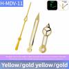 Gold pointer For Casio Marlin MDV-106 watch Green Luminous Watch Movement hour Modified MDV106 watch dial minute second hands