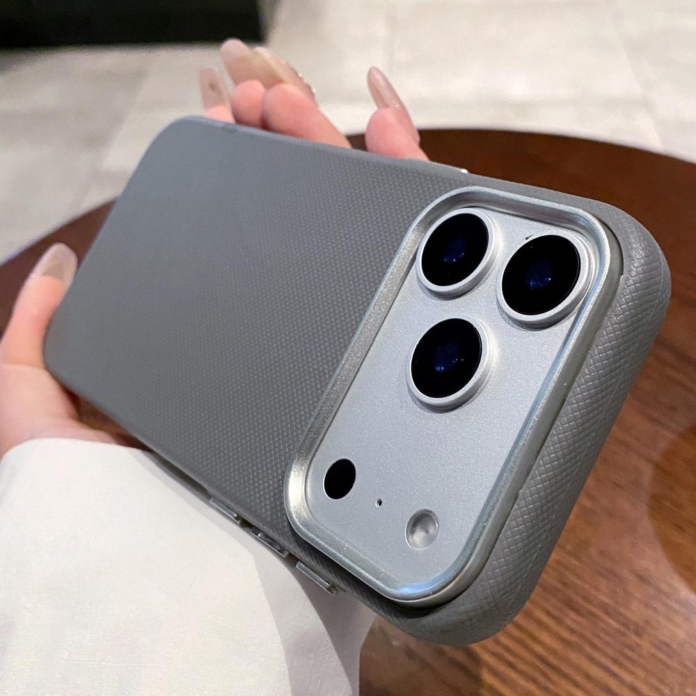 Business Fabric Texture Soft TPU Case For iPhone 17 Air 16 15 14 13 12 11 Pro Max Plus 17Pro 17Promax Luxury Retro Plating Funda