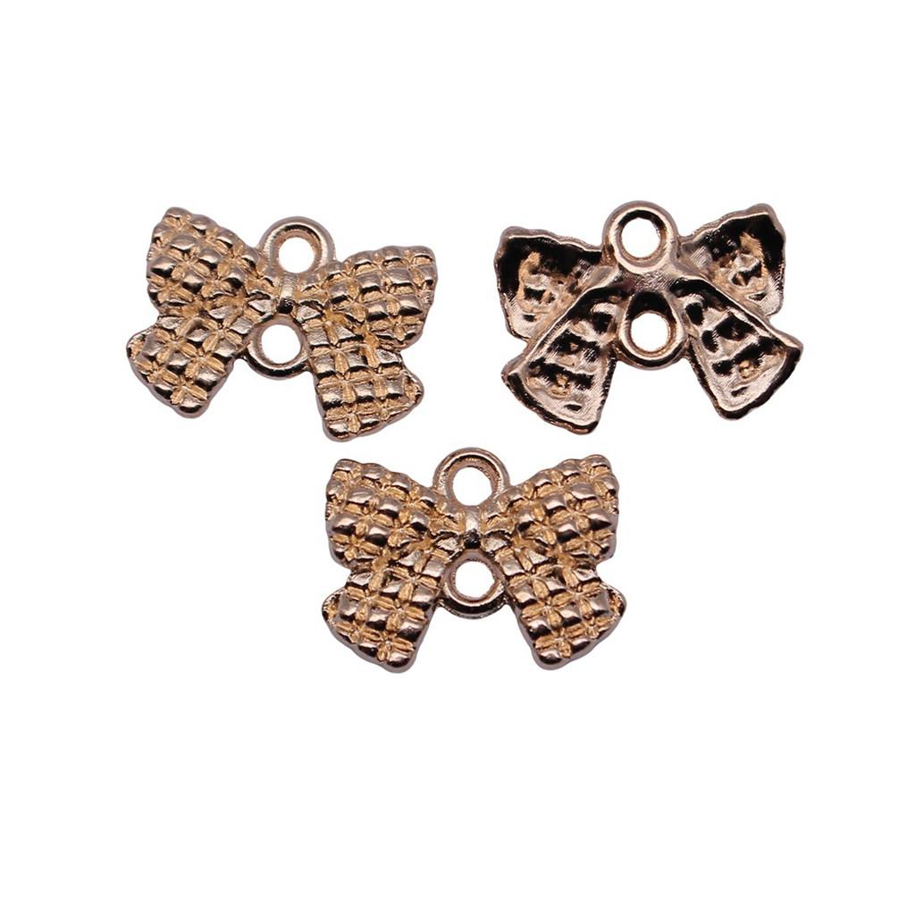 Double Hole Bow Connectors Cute Ribbon Charms For Earring And Bracelet Making
