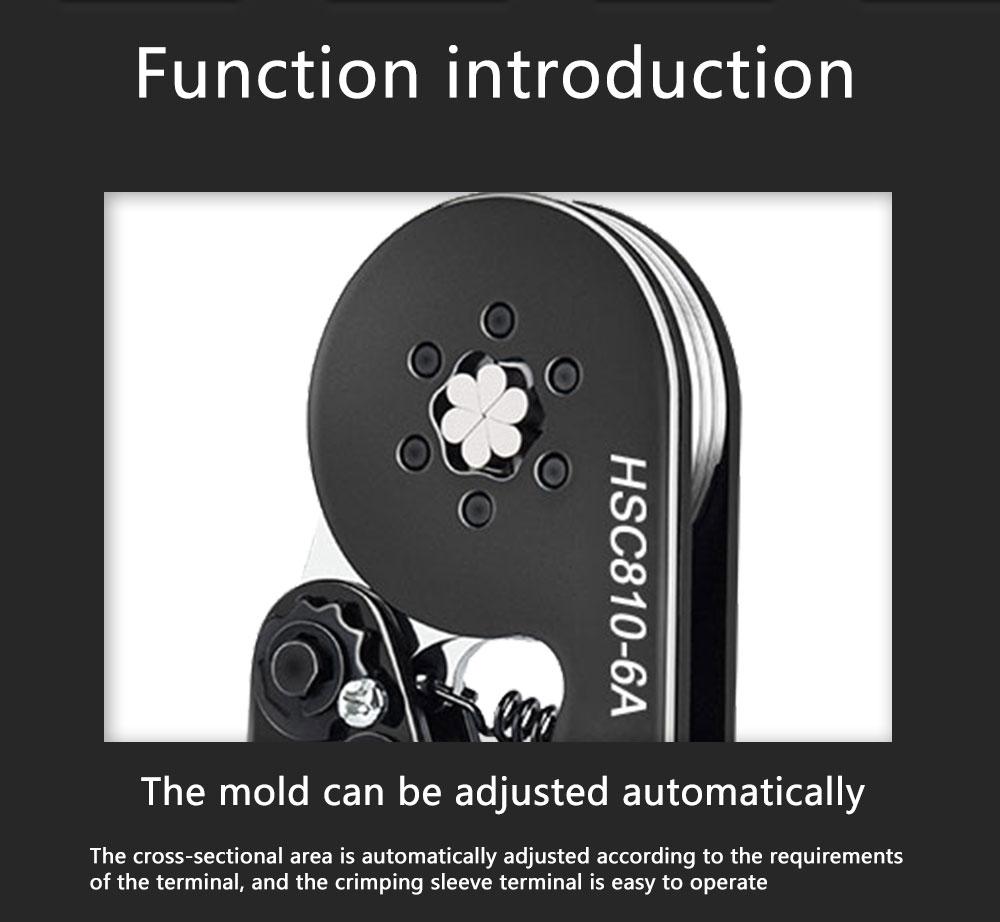 Ferrulenhülsen Terminal Crimpwerkzeuge Mini Elektrische Zange HSC8 6-4/10-6(0,25-10mm²) Reparaturklemme für Kabelverbindungen