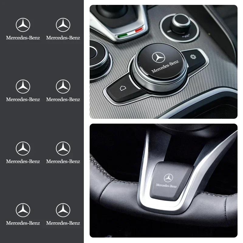 Car Interior Sticker Central control Decals Emblem Badge for Mercedes benz W203 W204 W205 W210 W211 W212 W463 W464 W164 W176 CLA BW0