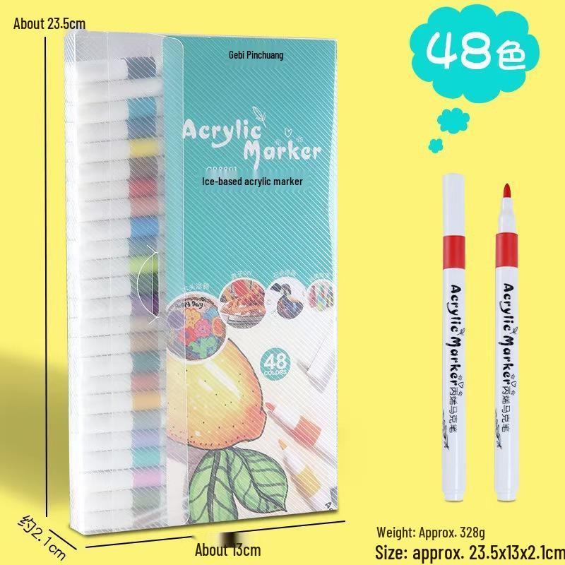 Opaque Acrylic Markers for Layering - Ideal for Elementary School Art, DIY Projects, and Watercolor with Durable Hard Tips.