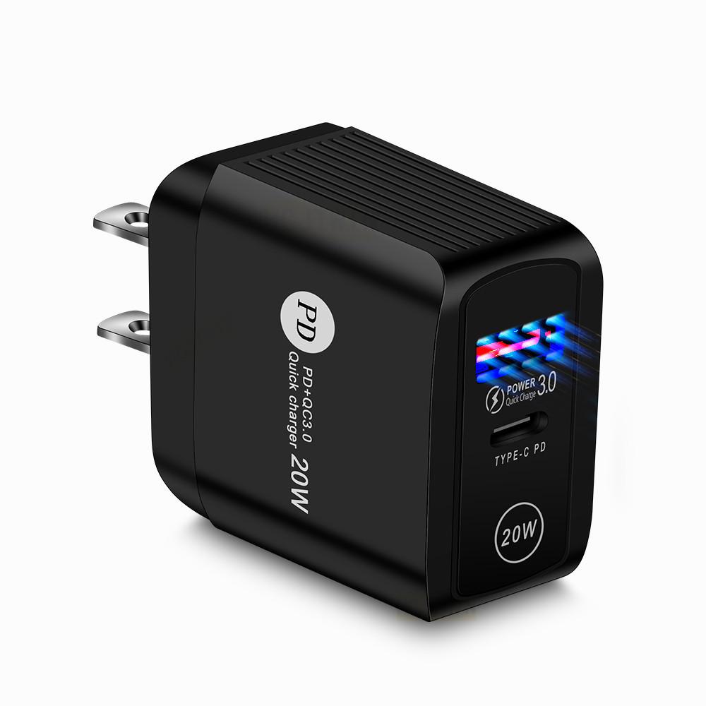 QC3.0+PD20W Mobile Fast Charger - EU/UK Plug
