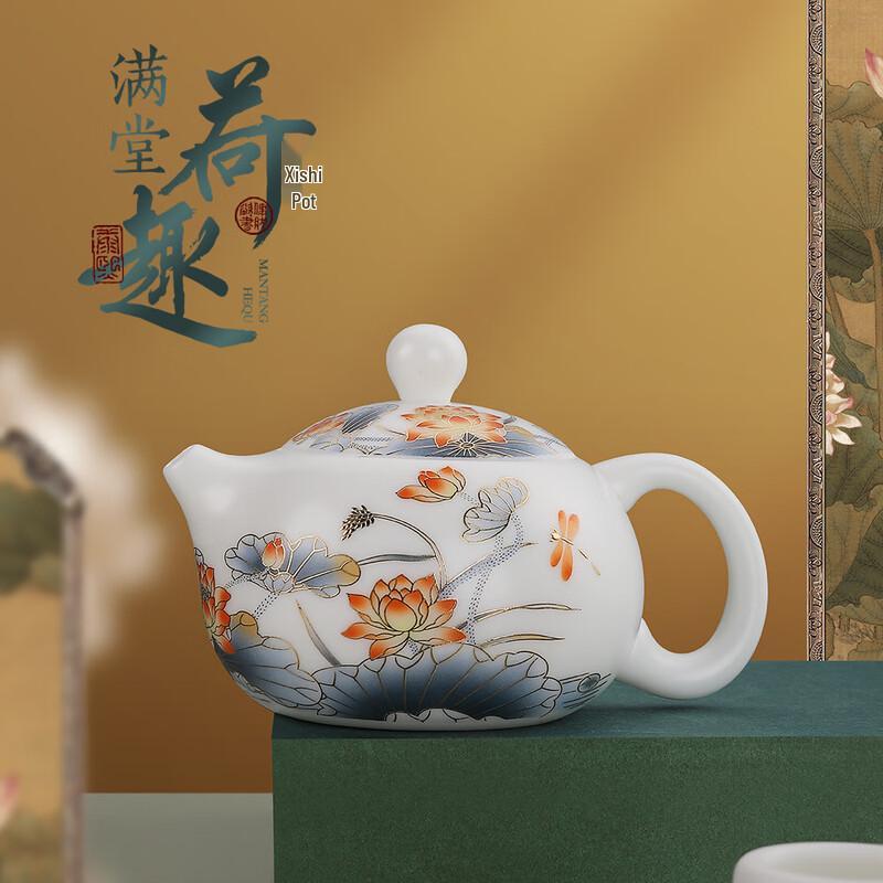 Mutton Fat Jade Style Ceramic Gaiwan Tea Bowl