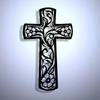 Abstract Cross Wall Art Metal Decor Filigree Grapevine Design Modern Spiritual Sculpture Office Living Room