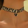 Autumn and Winter Niche Personality Collar Necklace Leopard Print Premium Spice Girl Necklace