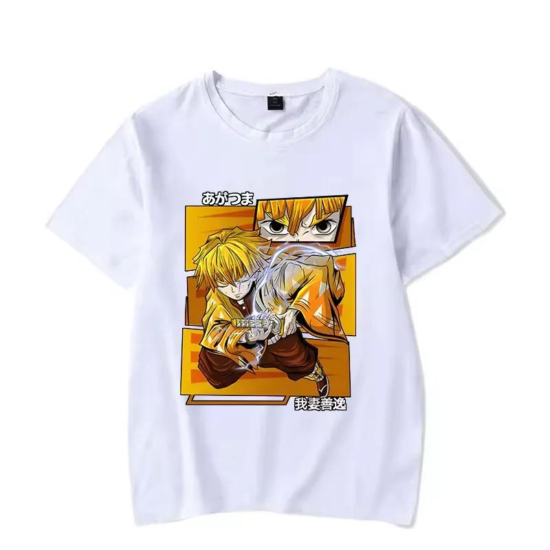 Hot Anime Demon Slayer Series Printed T-Shirt Women Ladies Harajuku Casual Fashion Round Neck Short Sleeve Top