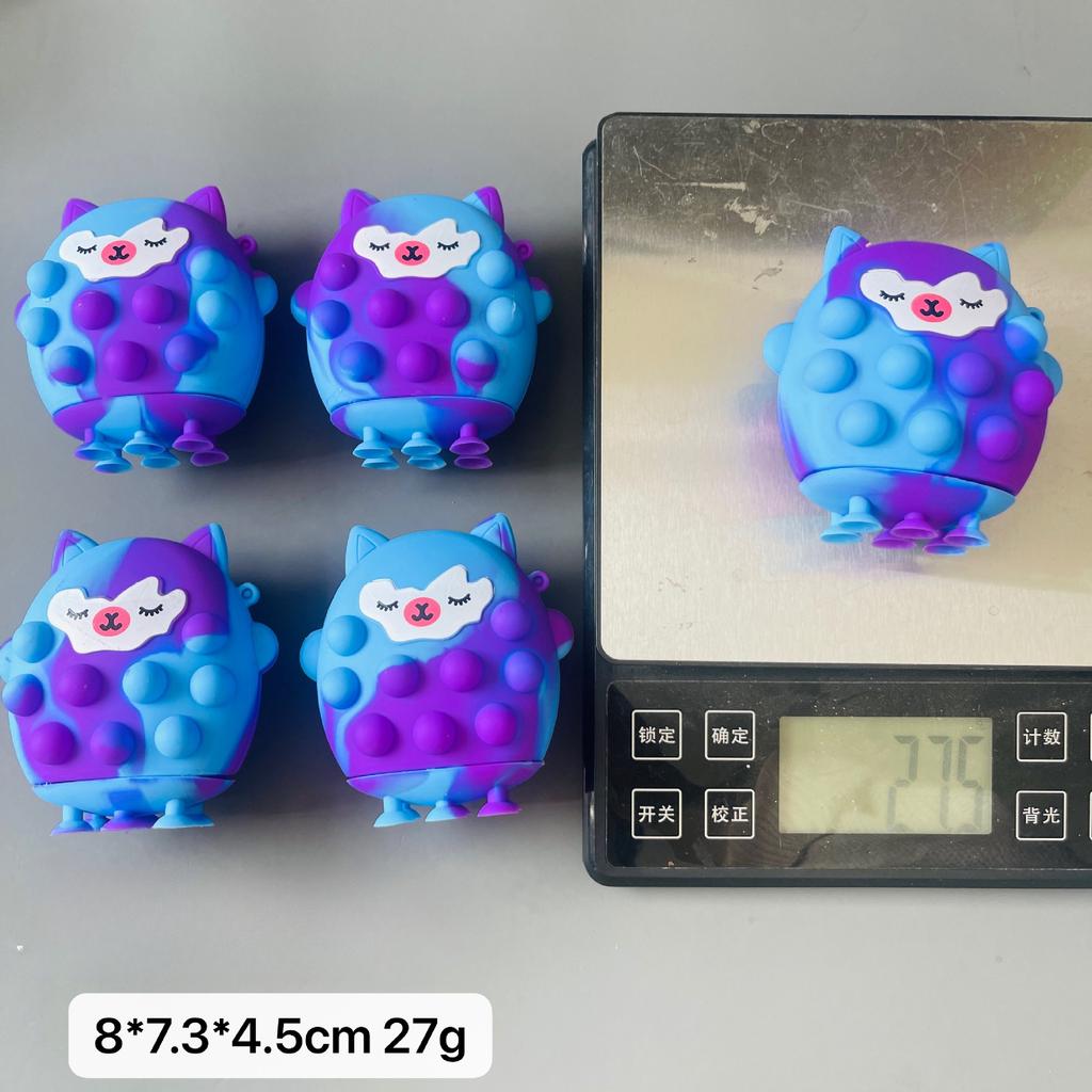 Zvířecí mačkací hračka 3D silikonová dekompresní kuličková hračka Dětská deratizace Pioneer Press Žralok Jednorožec s přísavkou