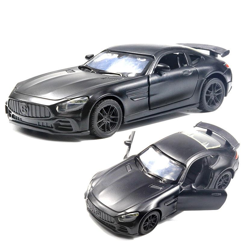 Bag 1:36 Alloy Sports Car Model with Sound and Light Pull Back Door Children's Toys Car Boy Women's Gifts Wholesale