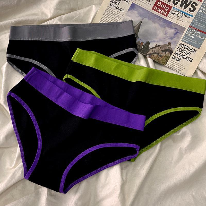 Trekantundertøy i ren bomull med midtmidje for kvinner - Sporty, enkelt, stilig