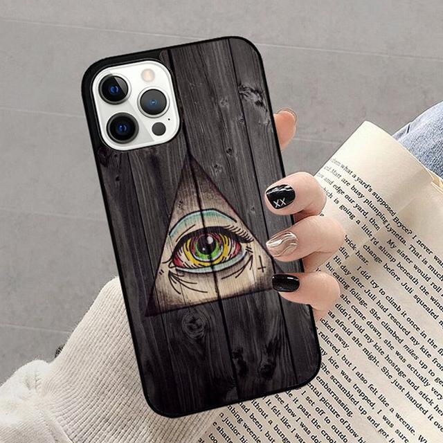 Illuminati Eye Occult Pyramid Phone Case for iPhone 17 Air 16 16e 15 Plus for Apple 13 11 12 14 Pro Max Cover fundas