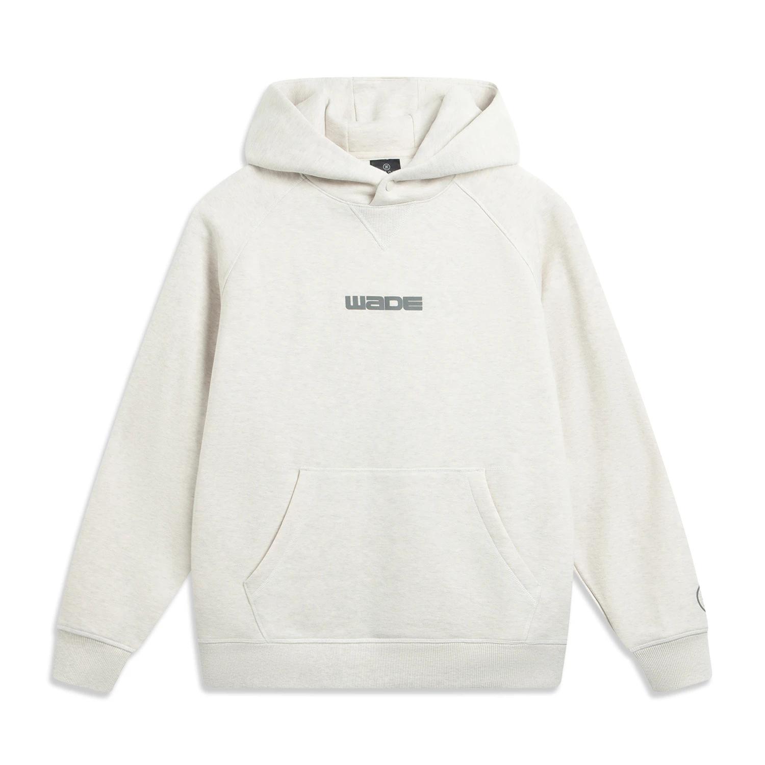

Li Ning Wade Series Hooded Pullover Letter Casual Sweatshirt Men sweatshirt AWDV731-2 3XL