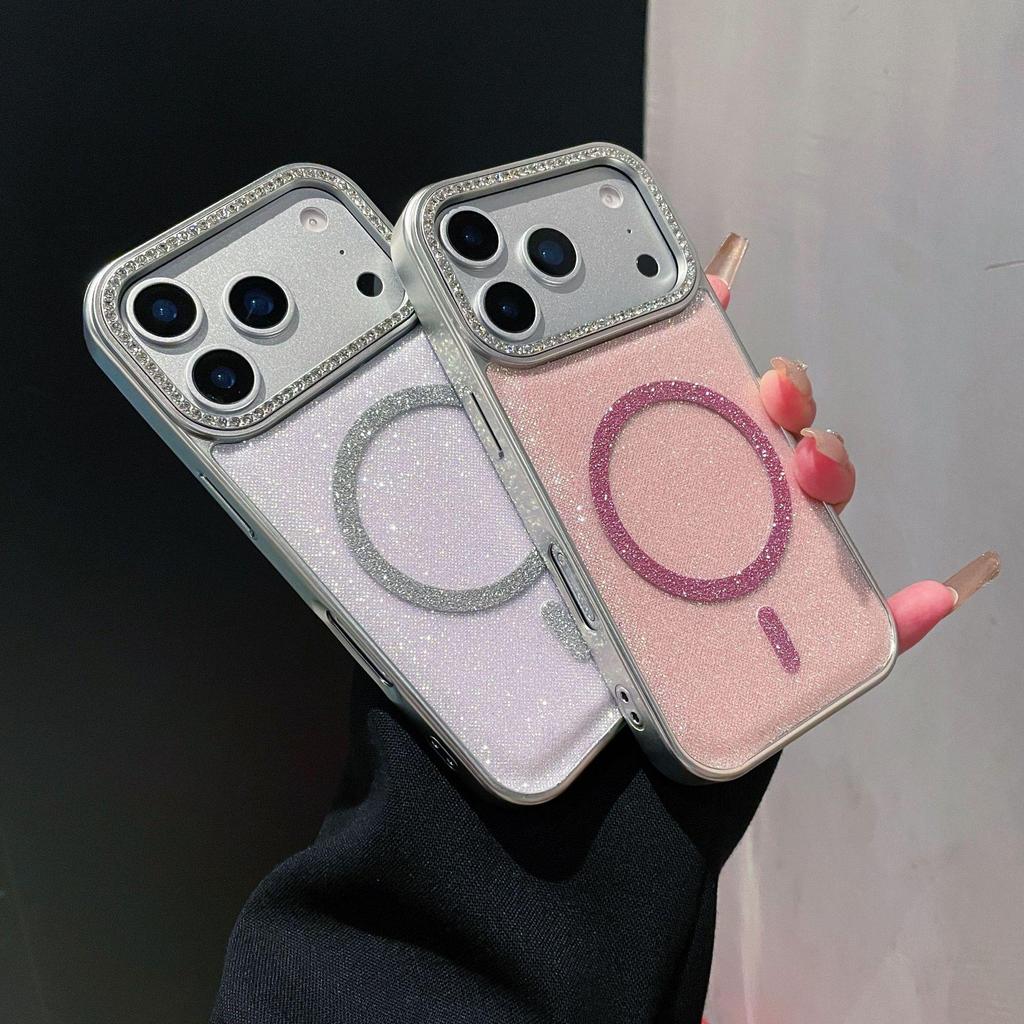 Starry Glitter Magnetic Drop-proof Case for iPhone 17 Pro Max, Apple Sense 16/15
