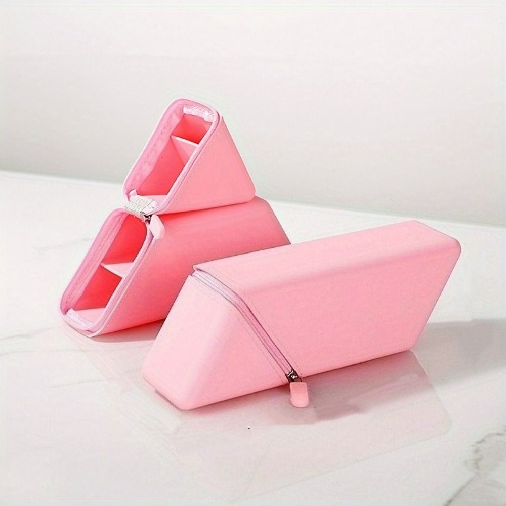Vertical Stationery Organizer Stable Standing Pencil Bag Silicone Pencil Case  School Supplies