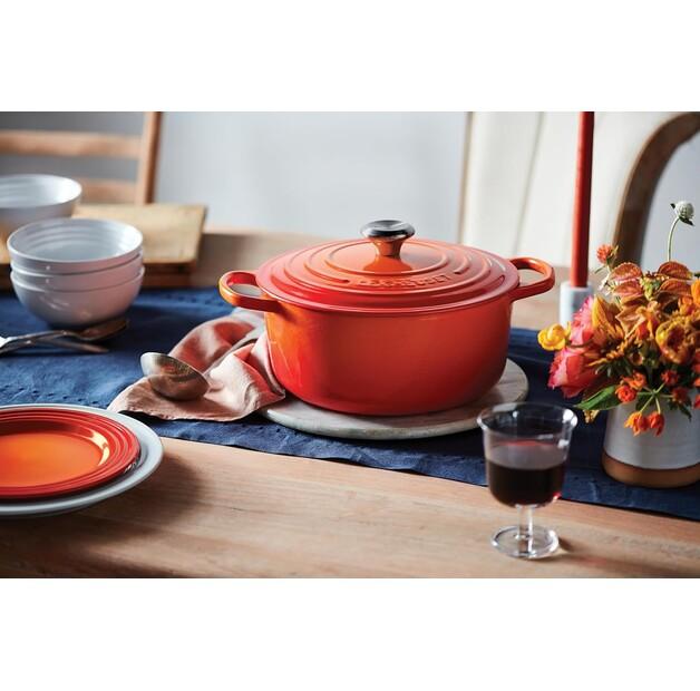 Чугунная жаровня Le Creuset Signature круглая 24 см красная 4,2 л (21177240902430)