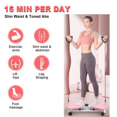 Waist Twist Board with Handles 300 Lbs Weight Capacity Non-Slip Waist Sculptor Twister Noiseless Men Women Core Workouts Twisting Disc