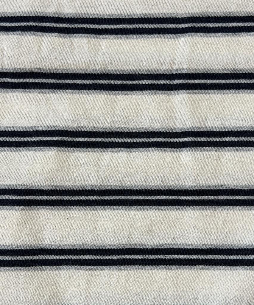 SAYUU Striped Biscuit Long Sleeve Tee Ivory