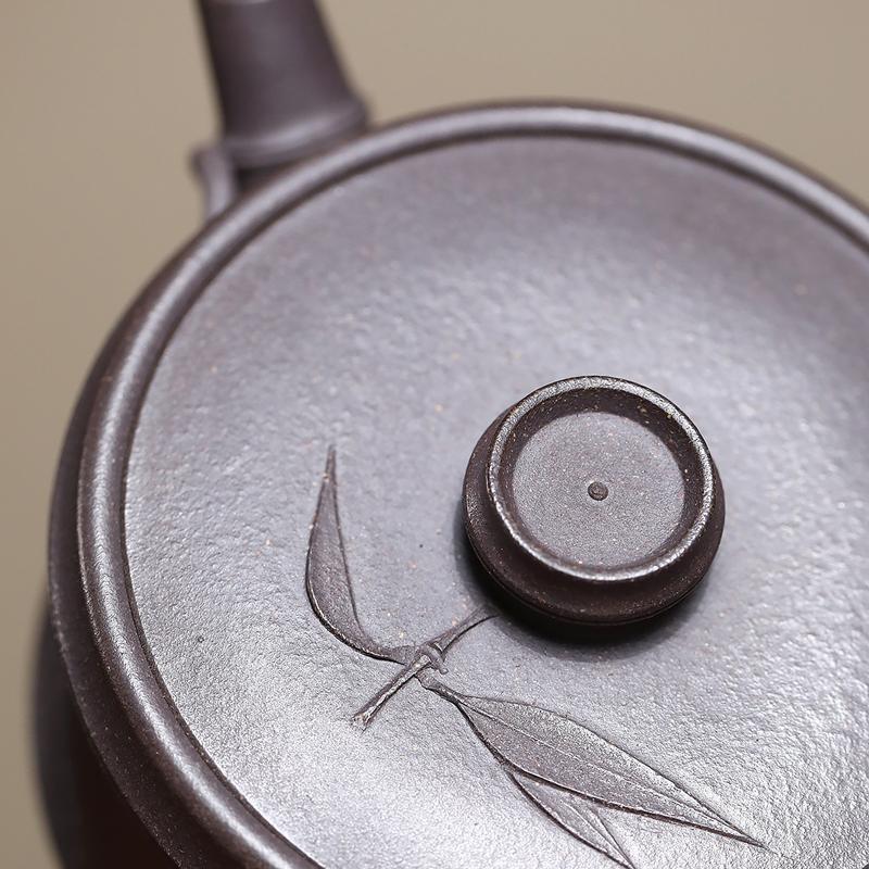 140ml Yixing Purple Clay Teapots Famous Handmade Bamboo Joint Tea Pot Chinese Zisha Teaware Beauty Tea Infuser Kettle Tea Set