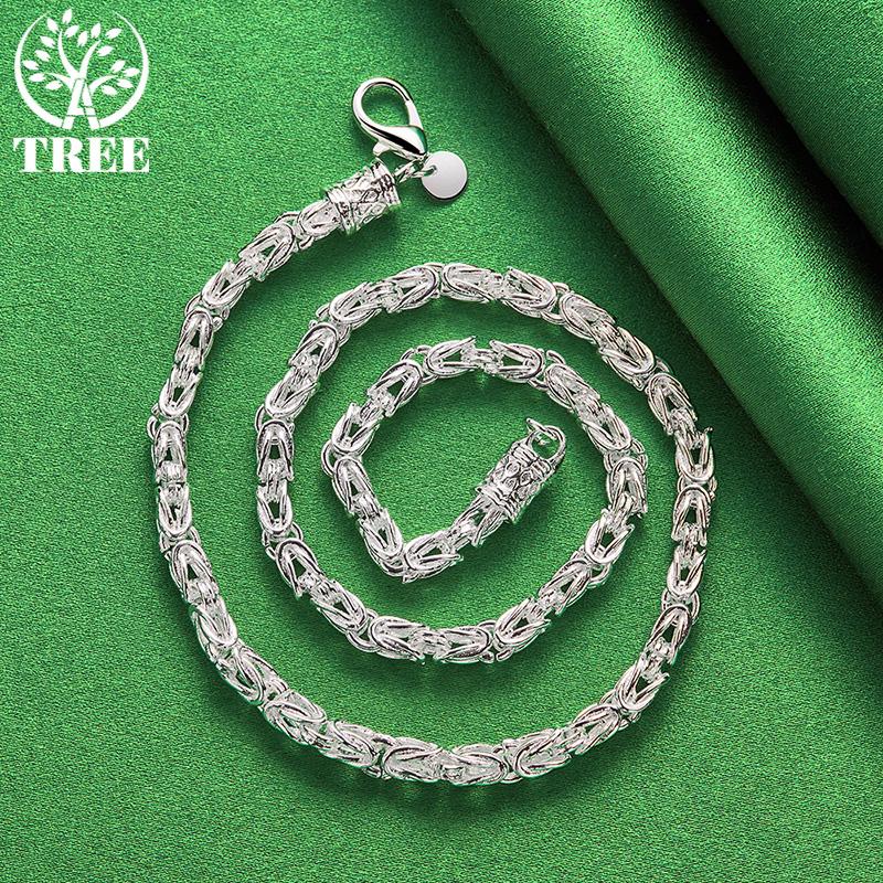 Exquisite Design 925 Sterling Silver Keel Chain Necklace Women Fashion Trend Jewelry Birthday Anniversary Party Gift Accessories