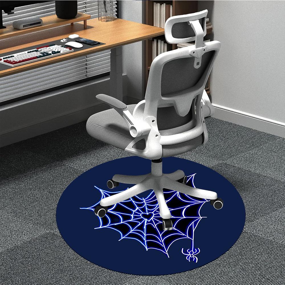 

1pc Spider Web Office Round Area Rug, Indoor Mat Suitable ForOffice, Under Office Chairs Bedroom Living Room Home Decor, Room Decot009 80cm by 80cm