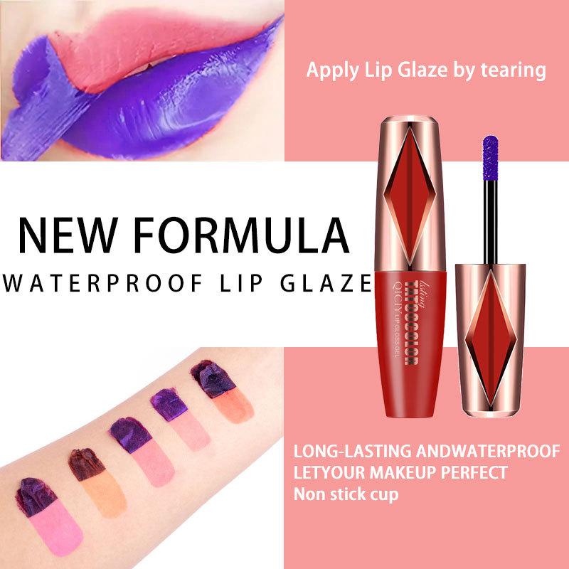 Peel Off Liquid Lipstick Rose Pink Lip Gloss Matte Outline Contour Tattoo Lip Stain Cosmetic Waterproof Transfer Lip Makeup